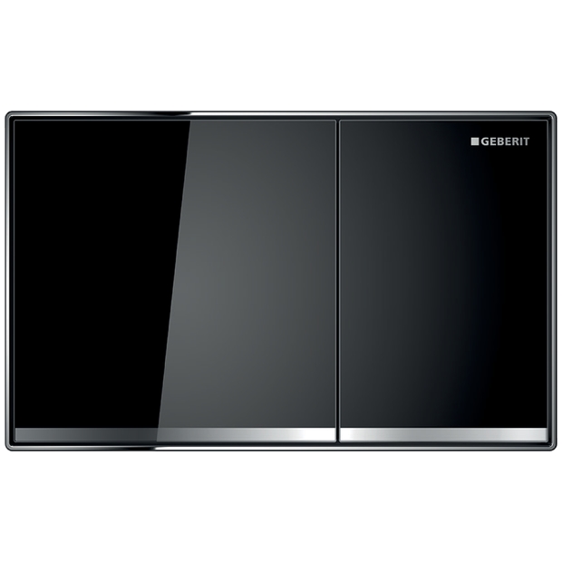 Geberit BetPl. Sigma60, für 2-Mengen-Sp. Glas schwarz 115640SJ1