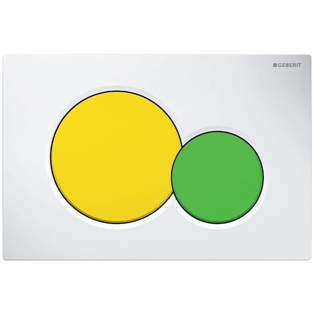 Geberit BetPl. Sigma01, für 2-Mengen-Sp. gelb grün 115770LA5