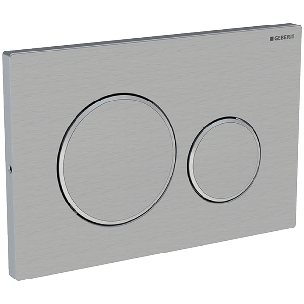 Geberit Flush plate Sigma30,  for dual flush Stainless steel gebürstet/polished/gebürstet 115889SN1