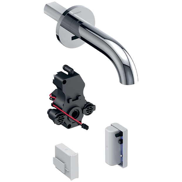 Geberit Waschtischarmatur Piave, Wandmontage mit UP-Funktion Genr. L 22cm mit Mischer 116286211