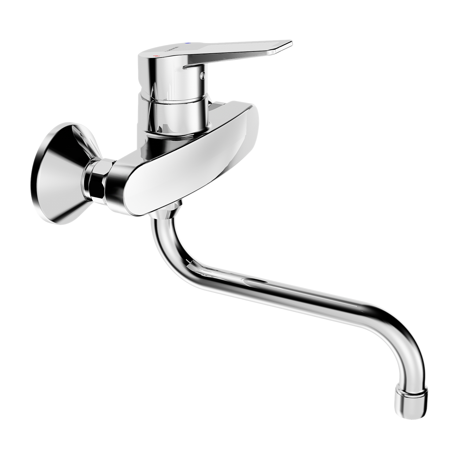 Hansa  Single-Lever kitchen-wall-mounted mixer Hansa twist 0969 chrome-plated 09692193
