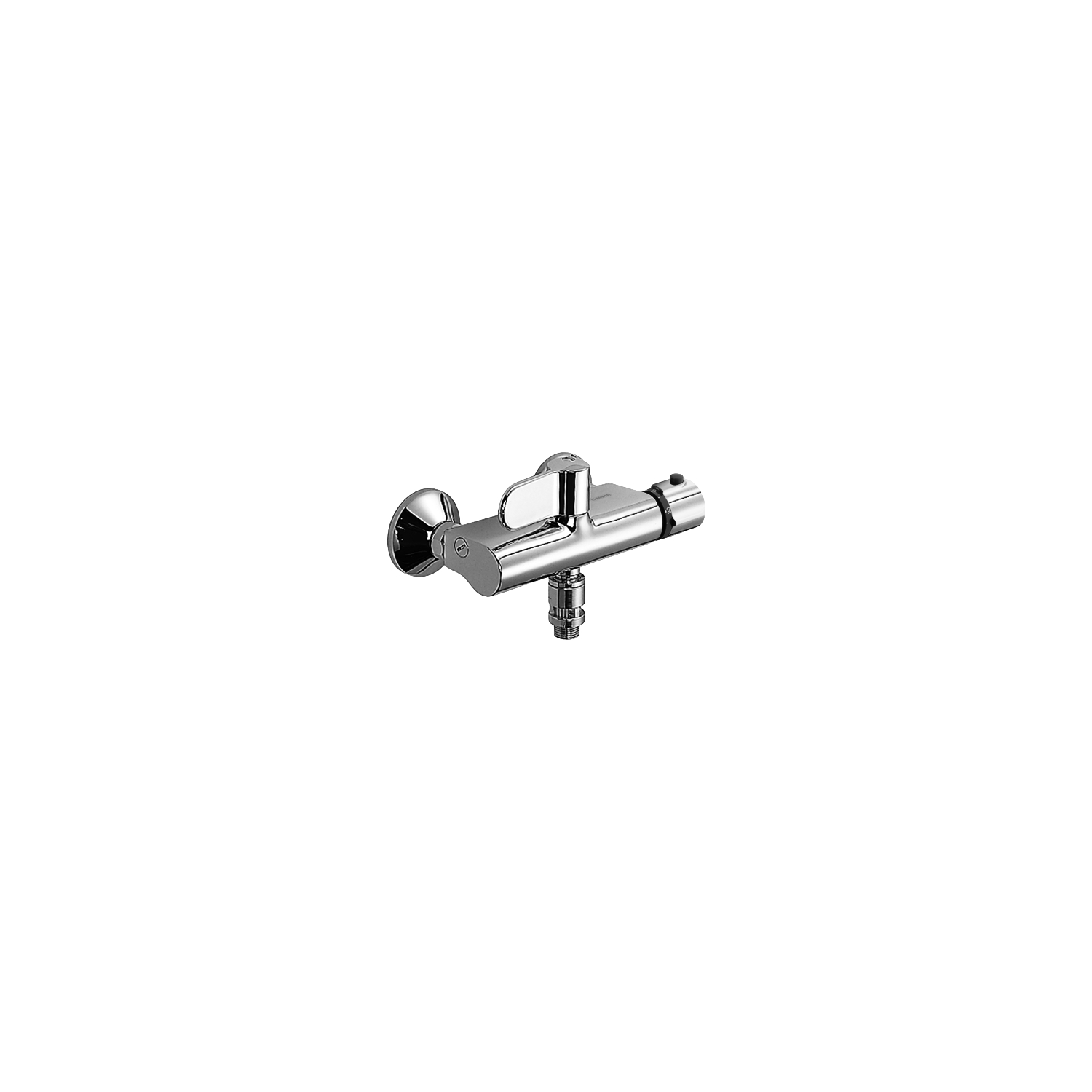 Hansa Brause Thermostat Batterie fuer Wandaufbau Hansatempra Rohrunterbrecher A2 chrom 08240282