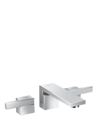 Hansgrohe 3-Loch Waschtischarmatur Axor Edge F-Set Wandmontage Diamantschliff chrom 46061000