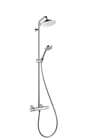 Hansgrohe Showerpipe Croma 220 für Dusche chrom mit Thermostat 27185000