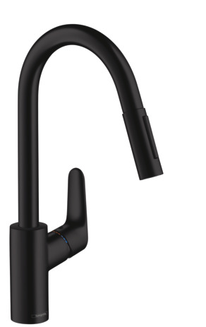 Hansgrohe Spültischmischer 240 Focus mattschwarz mit Ausziehbrause 31815670
