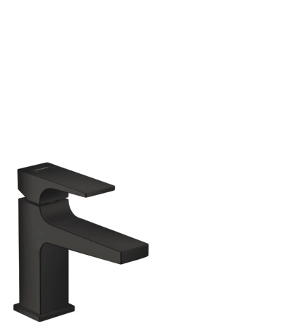 Hansgrohe Waschtischmischer 100 Metropol mattschwarz kurzer Ausl.Push-Open Abl. 32500670