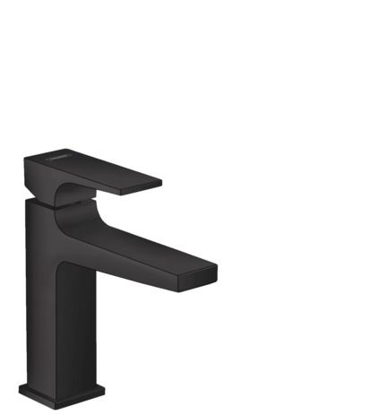Hansgrohe Waschtischmischer 110 Metropol mattschwarz mit Push-Open Ablaufgarnitur 32507670
