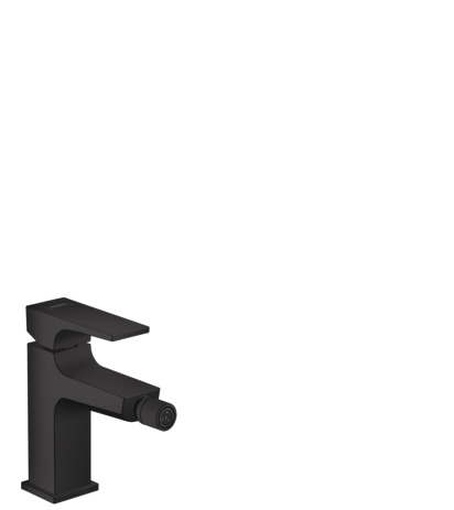 Hansgrohe Bidetmischer Metropol mattschwarz mit Push-Open Ablaufgarnitur 32520670