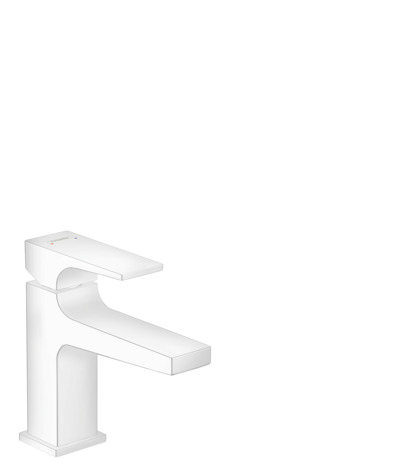 Hansgrohe Waschtischmischer 100 Metropol mattweiss kurzer Ausl.Push-Open Abl. 32500700