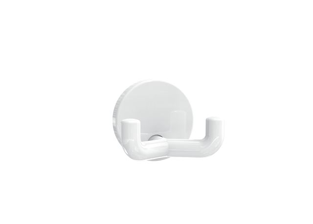 Hewi Doppelhaken Serie 477, d:50mm eckige Hakenform signalweiß 477.90.025 98 4779002598