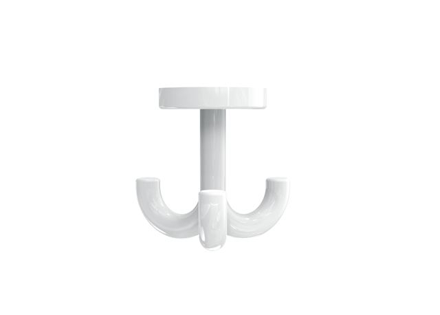 Hewi Dreifachhaken Serie 477, d:50mm drehbar signalweiß 477.90.050 98 4779005098