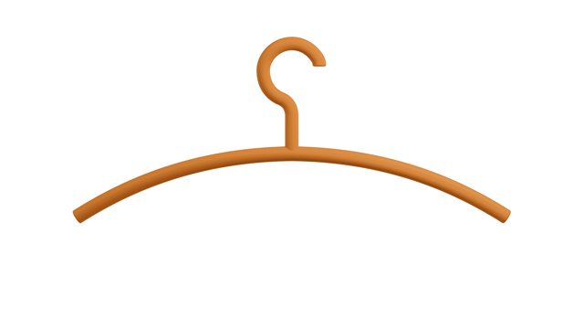 Hewi Kleiderbügel, Haken feststehend matt, VPE 5 Stück orange 570.99.002 24 5709900224