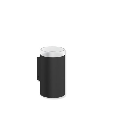 Hewi Glasbecher mit Halter, pulverbeschichtet schw tiefmatt 900.04.00060 DC 9000400060DC