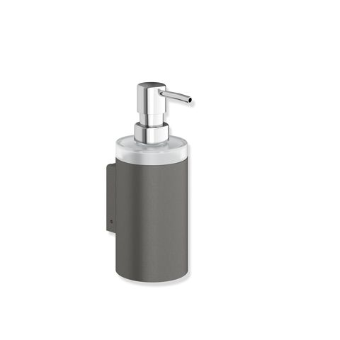 Hewi Seifenspender m. Halter, Glasinlay, plvb dgrau tiefmatt 900.06.00060 SC 9000600060SC