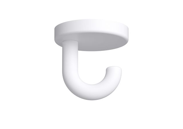 Hewi Haken Serie 477, matt, d:40mm als Unterkopfhaken signalweiß 477.90B040 98 47790B04098