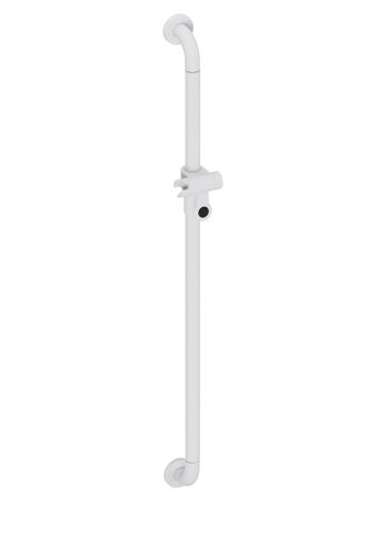 Hewi Brausehalterstange Serie 477, matt AM:1100mm, m.Br.H. signalweiß 477.33B100 98 47733B10098