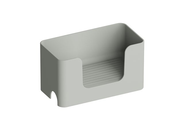 Hewi Ablagebox auf Hewi Stangensystem, LifeSystem, matt felsgrau 802.03B200 95 80203B20095