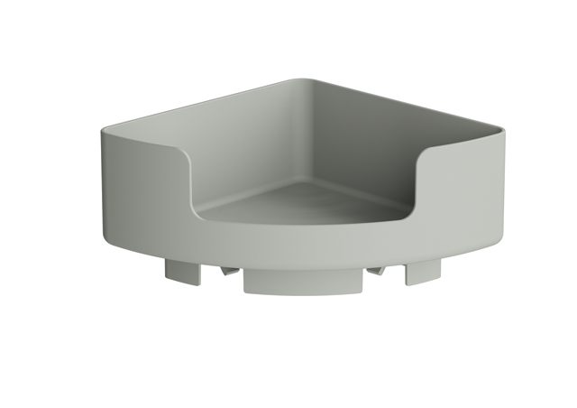 Hewi Eckablage Stangenmontage, LifeSystem, matt felsgrau 802.03B210 95 80203B21095