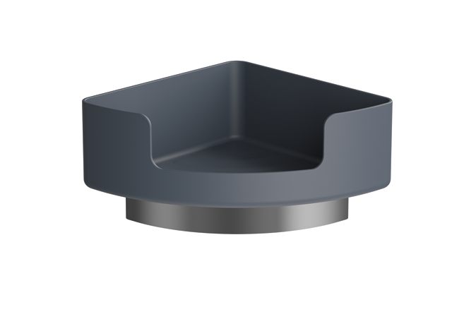 Hewi Eckablage, matt, Wandmontage, Halter chrom anthrazitgrau 802.03B220 92 80203B22092