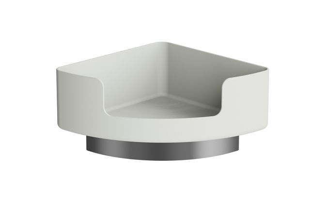 Hewi Eckablage, matt, Wandmontage, Halter chrom lichtgrau 802.03B220 97 80203B22097