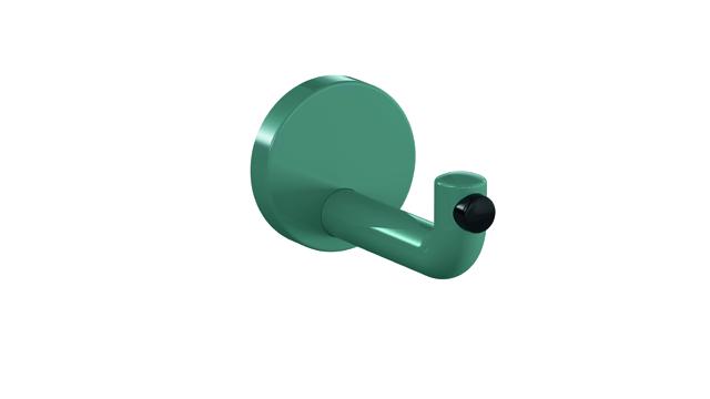 Hewi Wandhaken Ser 477 d:70mm, Türpuffer schwarz aquablau 477.90.035 55 4779003555