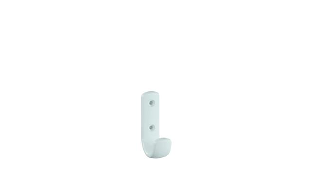 Hewi Garderobenhaken Serie 477, H:75mm signalweiß 477.90.060 98 4779006098