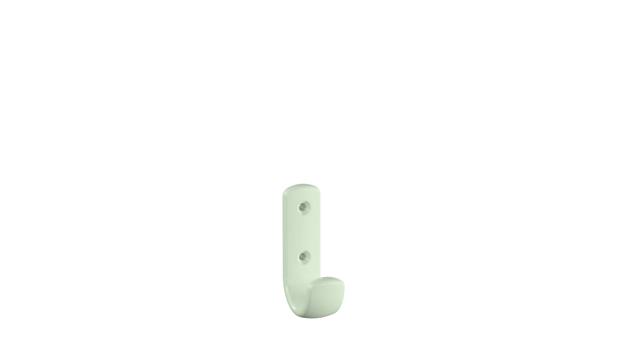 Hewi Garderobenhaken Serie 477, H:75mm reinweiß 477.90.060 99 4779006099