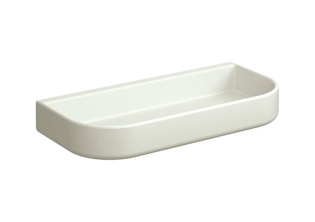 Hewi Ablageschale Serie 477,matt,abnehmb. m. 2 Ablauflöchern reinweiß 477.03B300 99 47703B30099