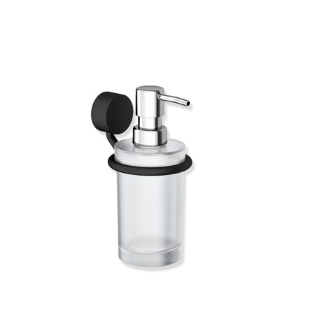 Hewi Seifensp., Glas m. Halter Sys 815, Sch. matt, Gl. sat., Klebebef. schw t-m 815.06.11165 DC 8150611165DC