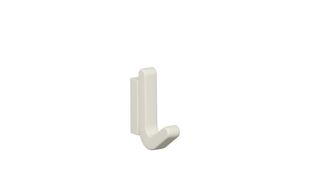 Hewi Einzelhaken S477, elastisch/matt reinweiß 477.94B010 99 47794B01099