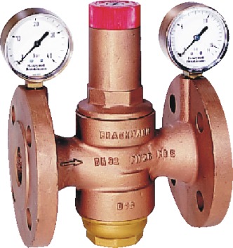 Resideo Honeywell Pressure reducer Standard pattern pressure reducing valve with flanged connections, D16 red brass DN 15 A D16-15A D16-15A