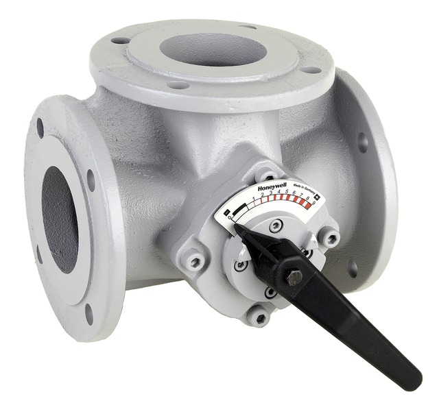 Resideo Honeywell 3-way flange mixer Centra-DR GG 20 grey PN 6 angular DN 65 DR65FA DR65FA