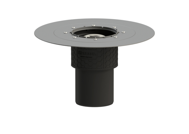 Kessel Ecoguss drain body KE48611 glued flange, DN 100, Vertical outlet 48611