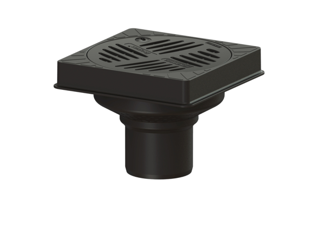Kessel Ecoguss yard drain KE67110B DN100, square, Lock+Lift 67110B