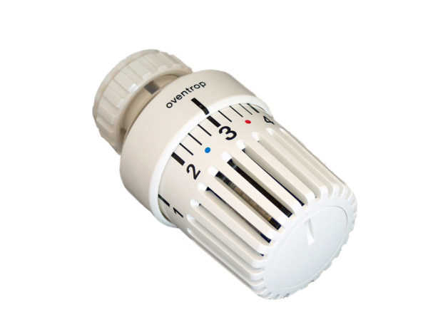 Oventrop Tête thermostatique Uni LD fixation à griffes, 7-28 °C, 0 * 1-5, bulbe liquide, blanc 1011475