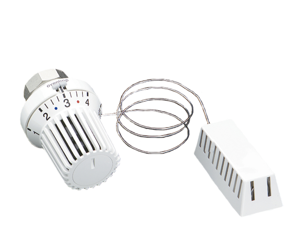 Oventrop Tête thermostatique Uni XH M 30 x 1,5, 7-28 °C, 0 * 1-5, bulbe à distance 2 m, blanc 1011565