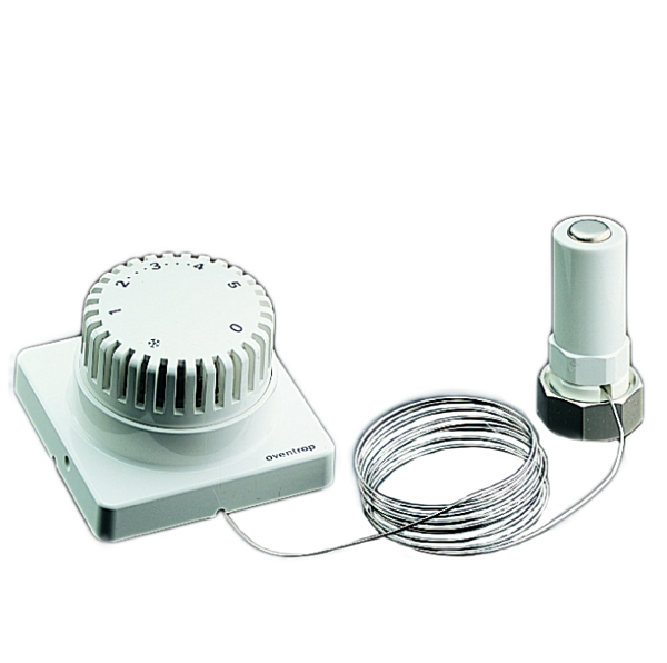 Oventrop Tête thermostatique Uni FD fixation à griffes, 7-28 °C, 0 * 1-5, commande à distance 2 m, blanc 1012275