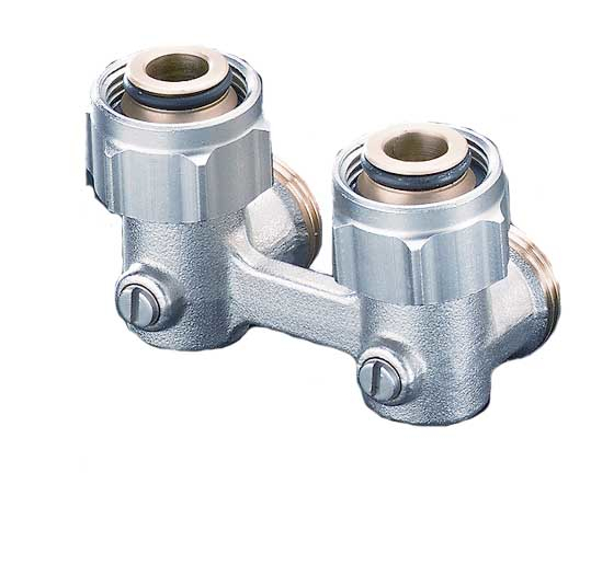 Oventrop Raccord Multiflex F, équerre ZB, écrou G ¾ x eurocône G ¾ 1015814