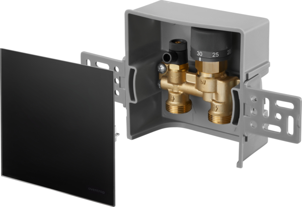 Oventrop Unibox E RTL RTL, geschlossen, Echtglas schwarz 1022761