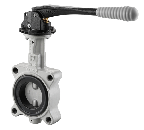 Oventrop Absperrklappe Mittelflansch mit Hebel, PN16, EPDM Dichtung, DN100 1048453