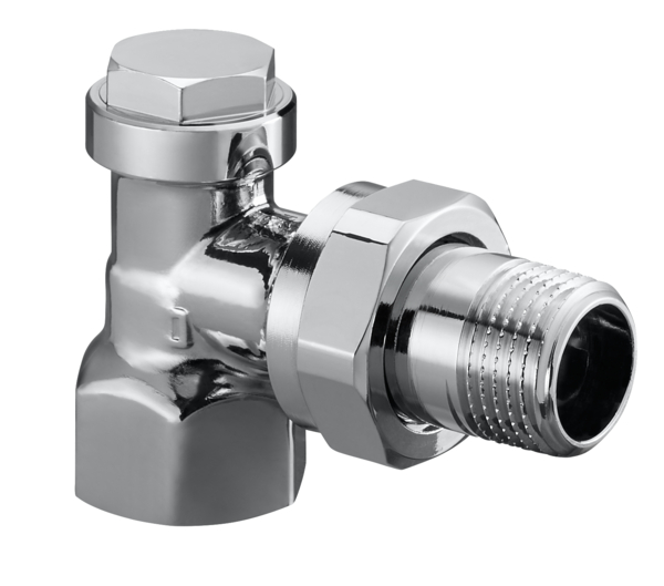 Oventrop Verschraubung Combi C mit Vor- einstellung, Eckform, DN15 verchromt 1164554