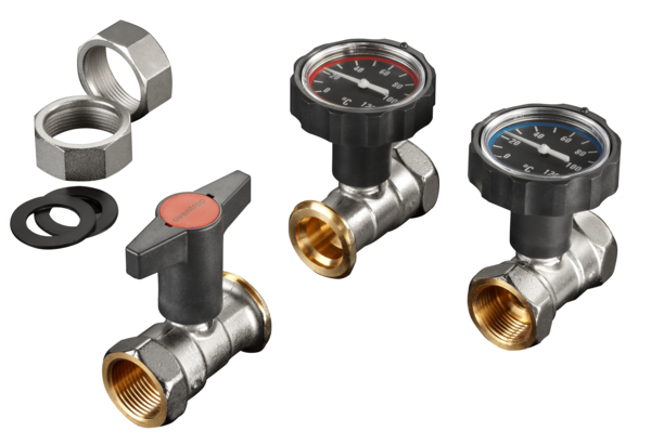 Oventrop Pump ball valve/cock/valve Optibal PK Shut-off set DN 25 1353583