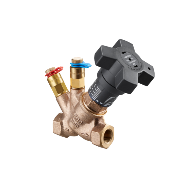Oventrop Robinet d'équilibrage HydroControl VTR avec filetage femelle PN 25 DN 40, Rp 1 ½, avec deux prises de pression Classic montées 1688712