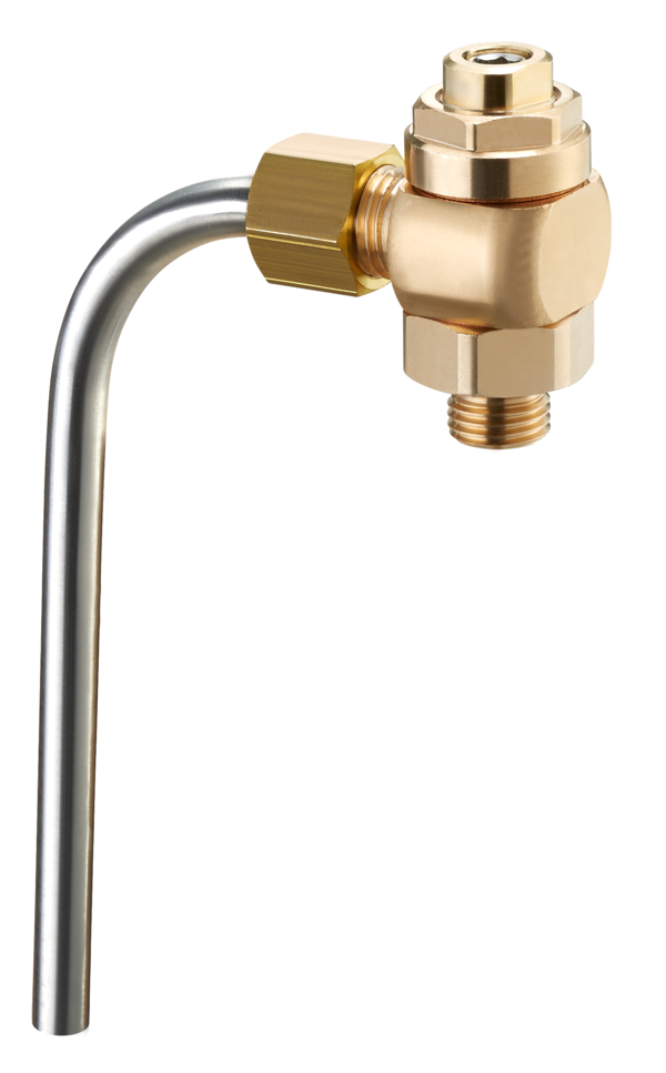 Oventrop Robinet de prélèvement d'échantillons d'eau Aquastrom P DN 10, PN 10, stérilisé par flambage, bronze/acier inoxydable, G ⅜ 4209103