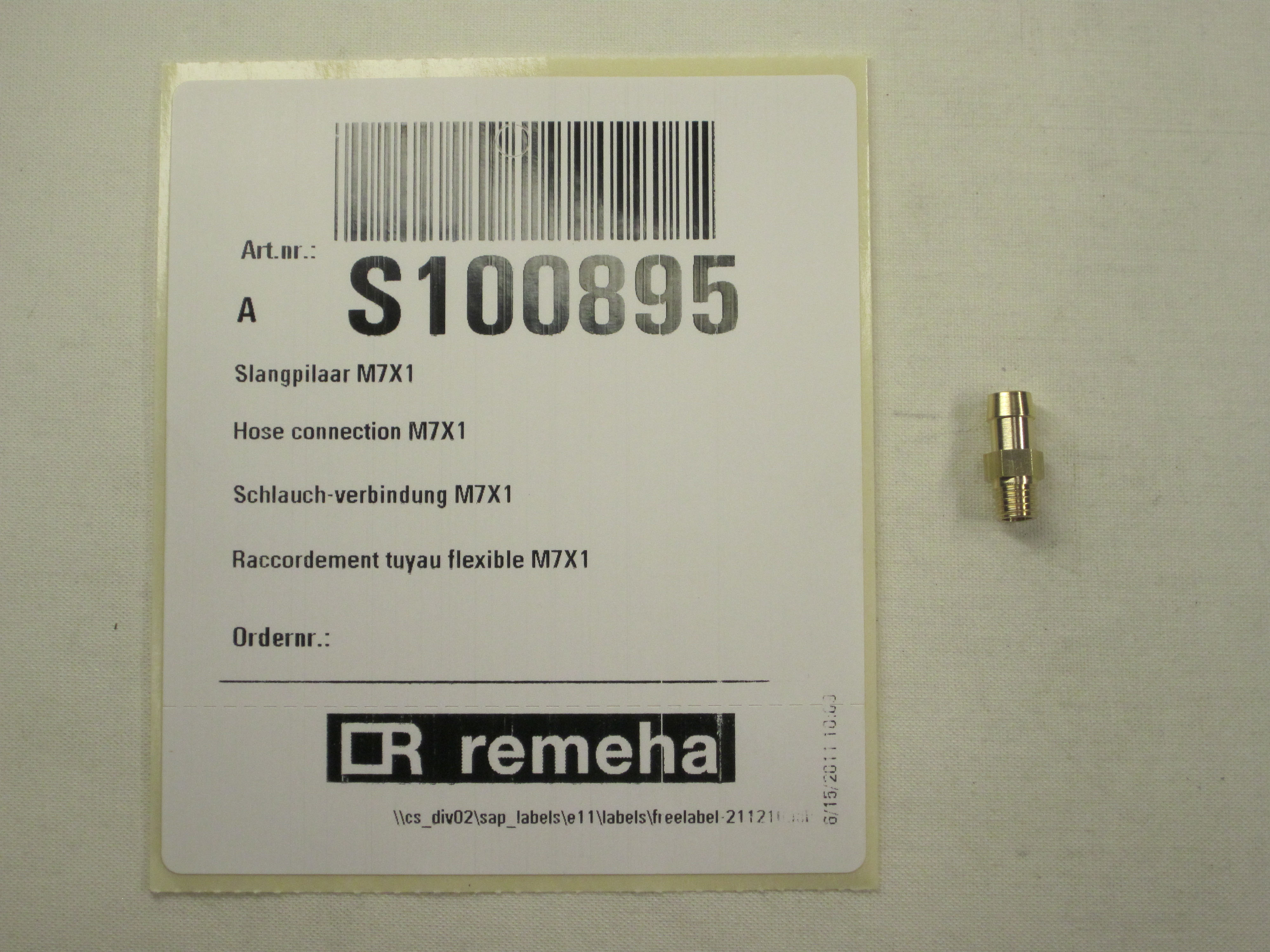 Remeha Schlauchstutzen M7x1 S100895