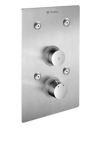 Schell UP-Dusche LINUS BASIC D-SC-T Selbstschl., Thermostat, edelstahl 019002899
