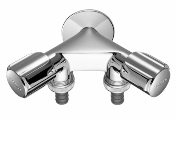 Schell NA-Doppelventil COMFORT RV, zwei Schlauchanschlüsse, 1/2", chrom 033660699