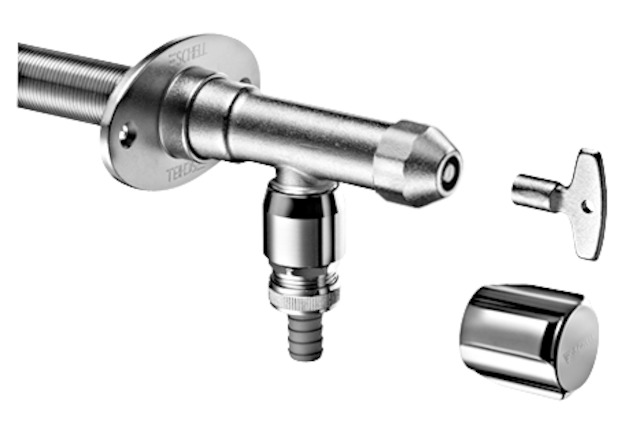 Schell Außenwandarm. POLAR II Set, RV frostsicher,Installationsbausatz,mattchr 039970399
