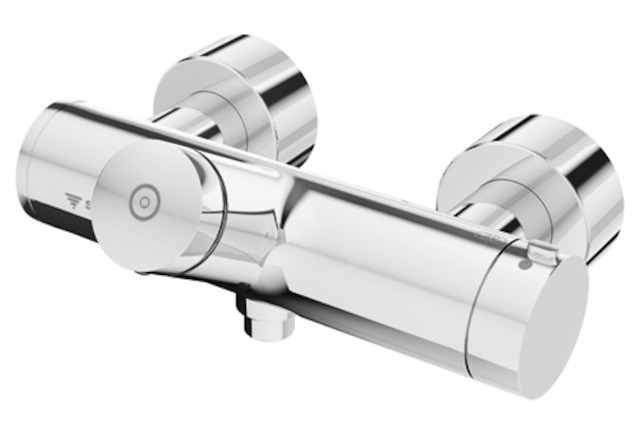 Schell AP-Duscharmatur VITUS VD-SC-T/u Selbstschl.,Therm., Anschl. unten, chrom 016100699