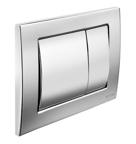 Schell WC-Betätigungsplatte FIELD Zweimengenspülung, mattchrom 031266499